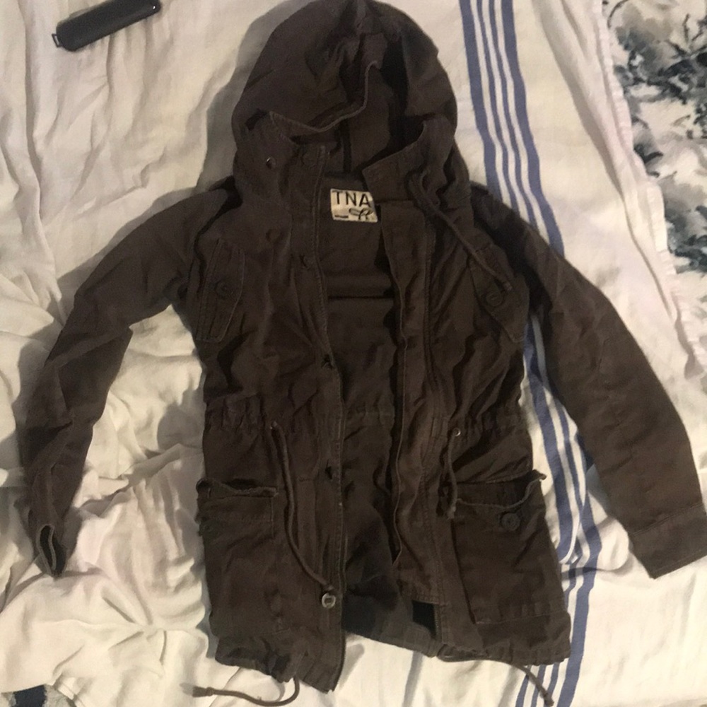 TNA military style jacket dark green